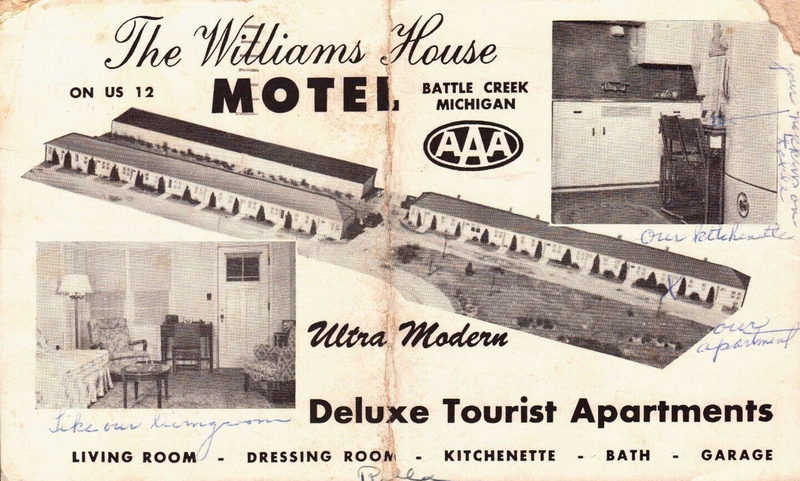 Williams House Motel - Old Postcard (newer photo)